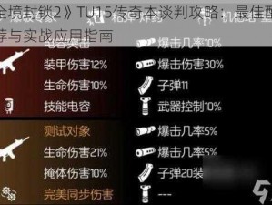 《全境封锁2》TU15传奇本谈判攻略：最佳配装推荐与实战应用指南