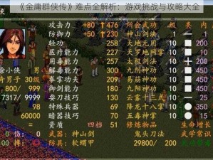 《金庸群侠传》难点全解析：游戏挑战与攻略大全