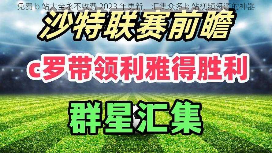 免费 b 站大全永不收费 2023 年更新，汇集众多 b 站视频资源的神器