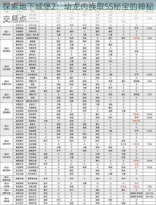 探索地下城堡2：幼龙肉换取SS秘宝的神秘交易点