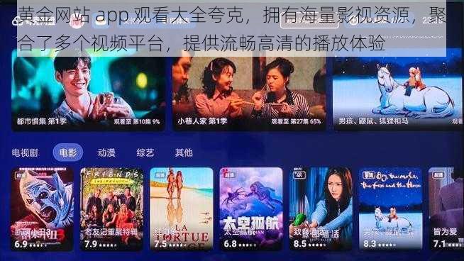 黄金网站 app 观看大全夸克，拥有海量影视资源，聚合了多个视频平台，提供流畅高清的播放体验